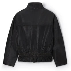 Donkerbruin leren biker jack