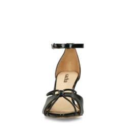 Donkergroene sandalen met hak