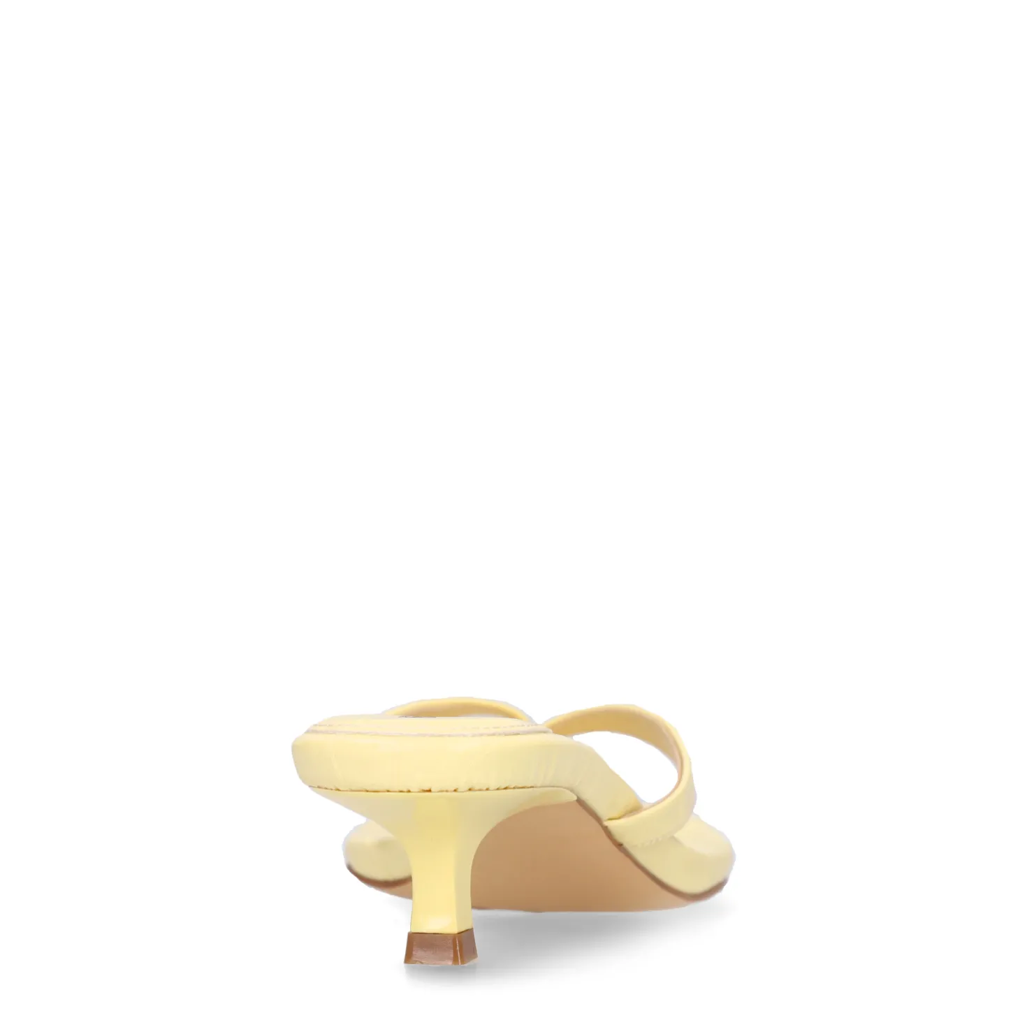 Gele croco slippers met hak