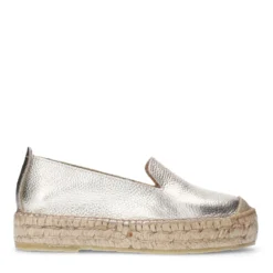 Gouden leren espadrilles