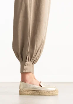 Gouden leren espadrilles