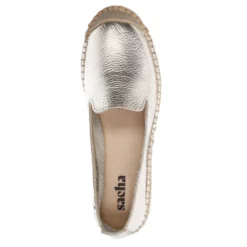 Gouden leren espadrilles