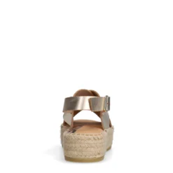 Gouden leren plateau sandalen