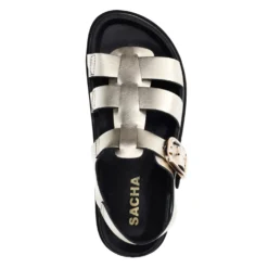 Gouden leren sandalen