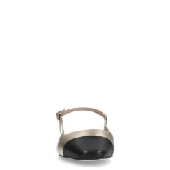 Gouden leren slingbacks