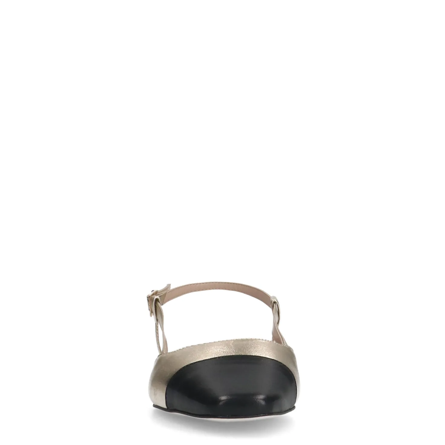 Gouden leren slingbacks