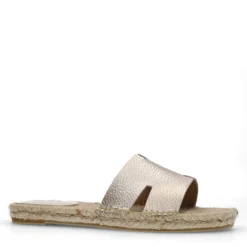 Gouden leren slippers