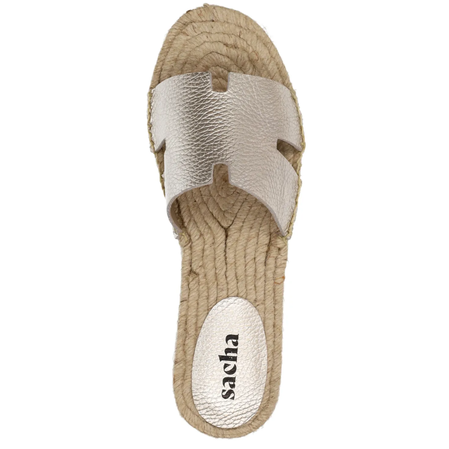 Gouden leren slippers