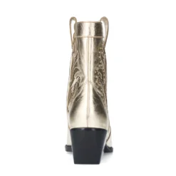 Gouden metallic cowboylaarsjes met studs
