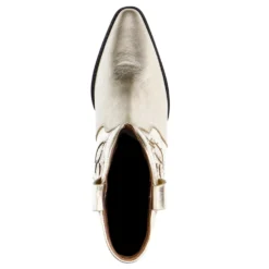 Gouden metallic cowboylaarsjes met studs