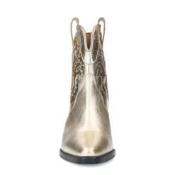 Gouden metallic cowboylaarsjes met studs