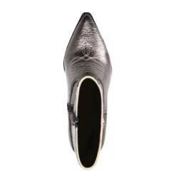 Grijze metallic cowboylaarsjes