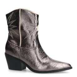 Grijze metallic cowboylaarsjes