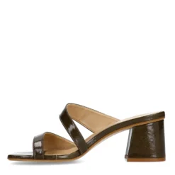 Groene lakleren sandalen met hak