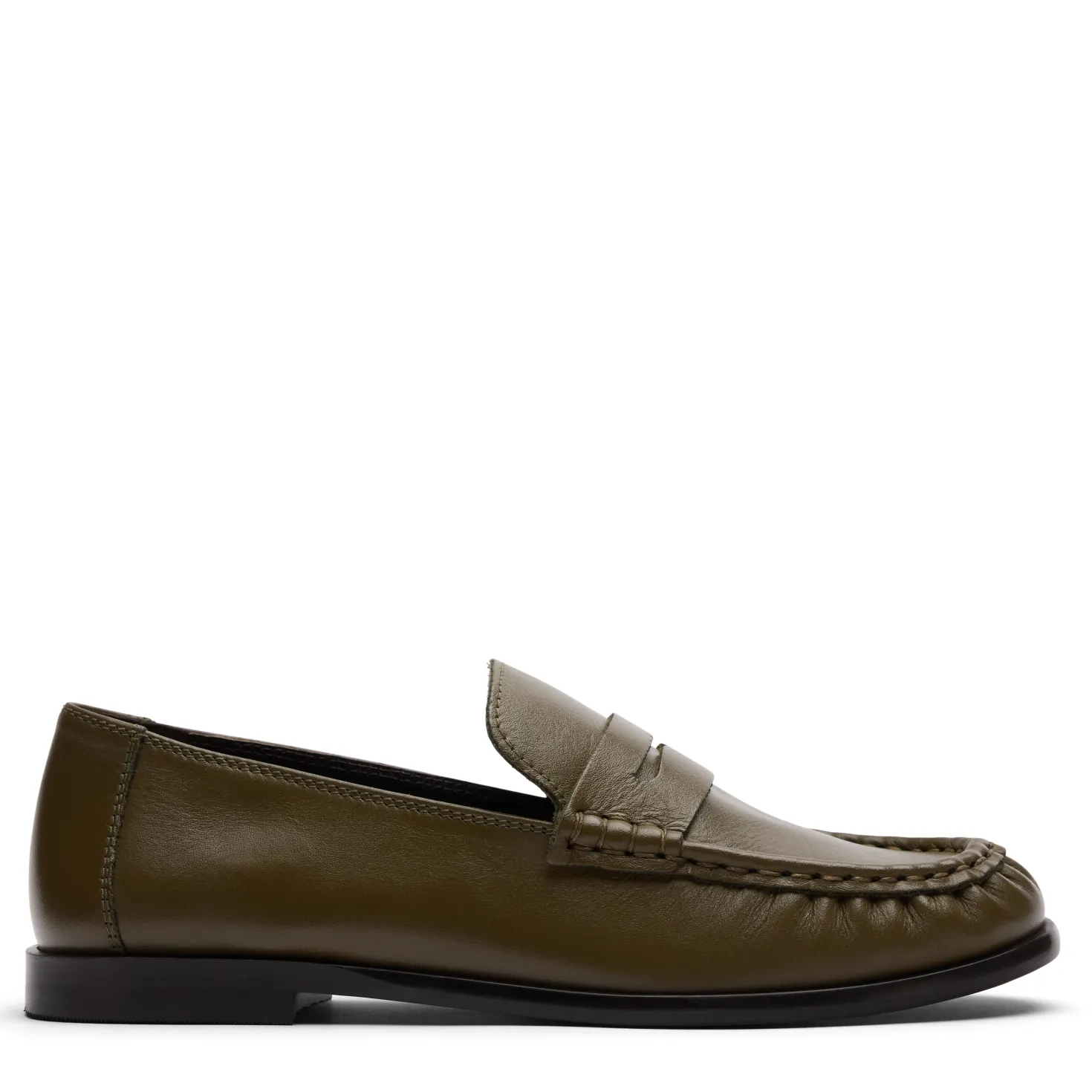 Groene leren loafers