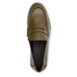 Groene leren loafers