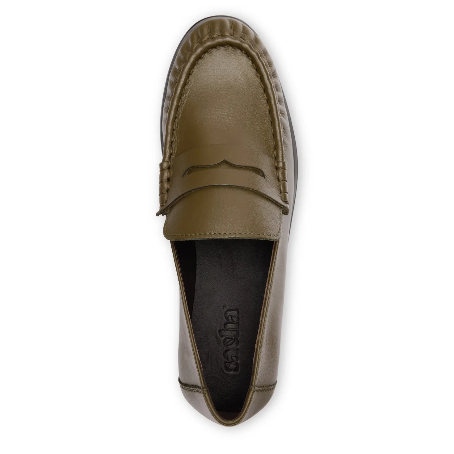Groene leren loafers