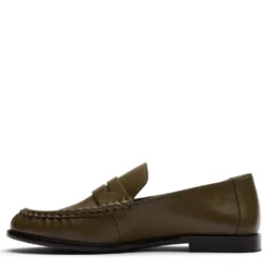 Groene leren loafers