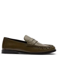 Groene leren loafers