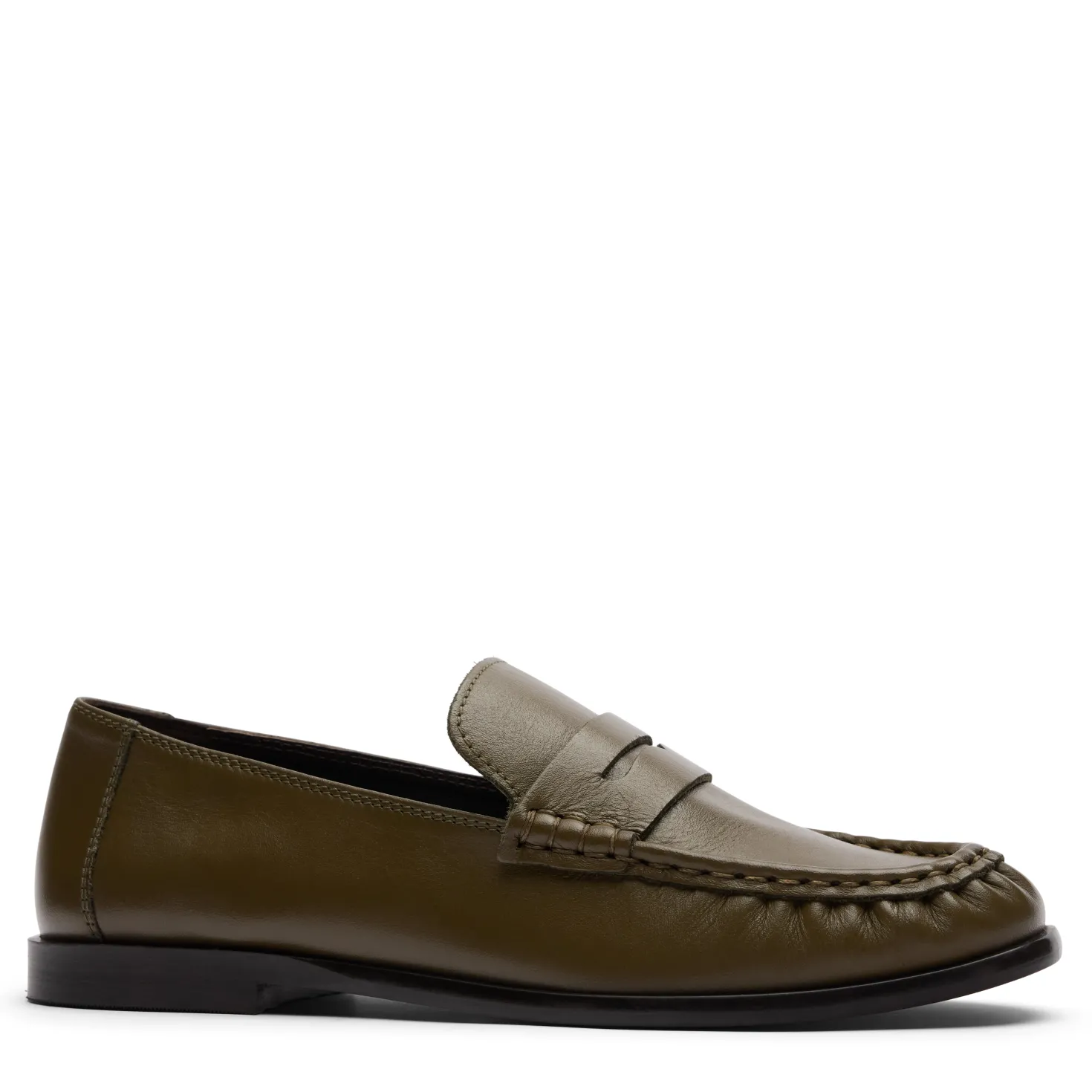 Groene leren loafers