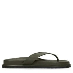 Groene leren slippers