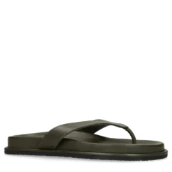 Groene leren slippers
