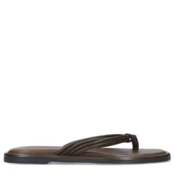 Groene leren slippers