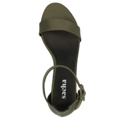 Groene sandalen met hak
