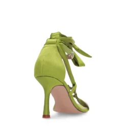 Groene sandalen met hak