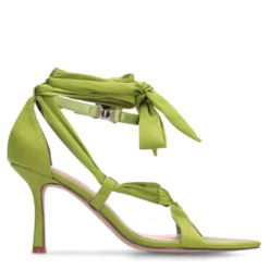 Groene sandalen met hak