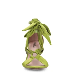 Groene sandalen met hak