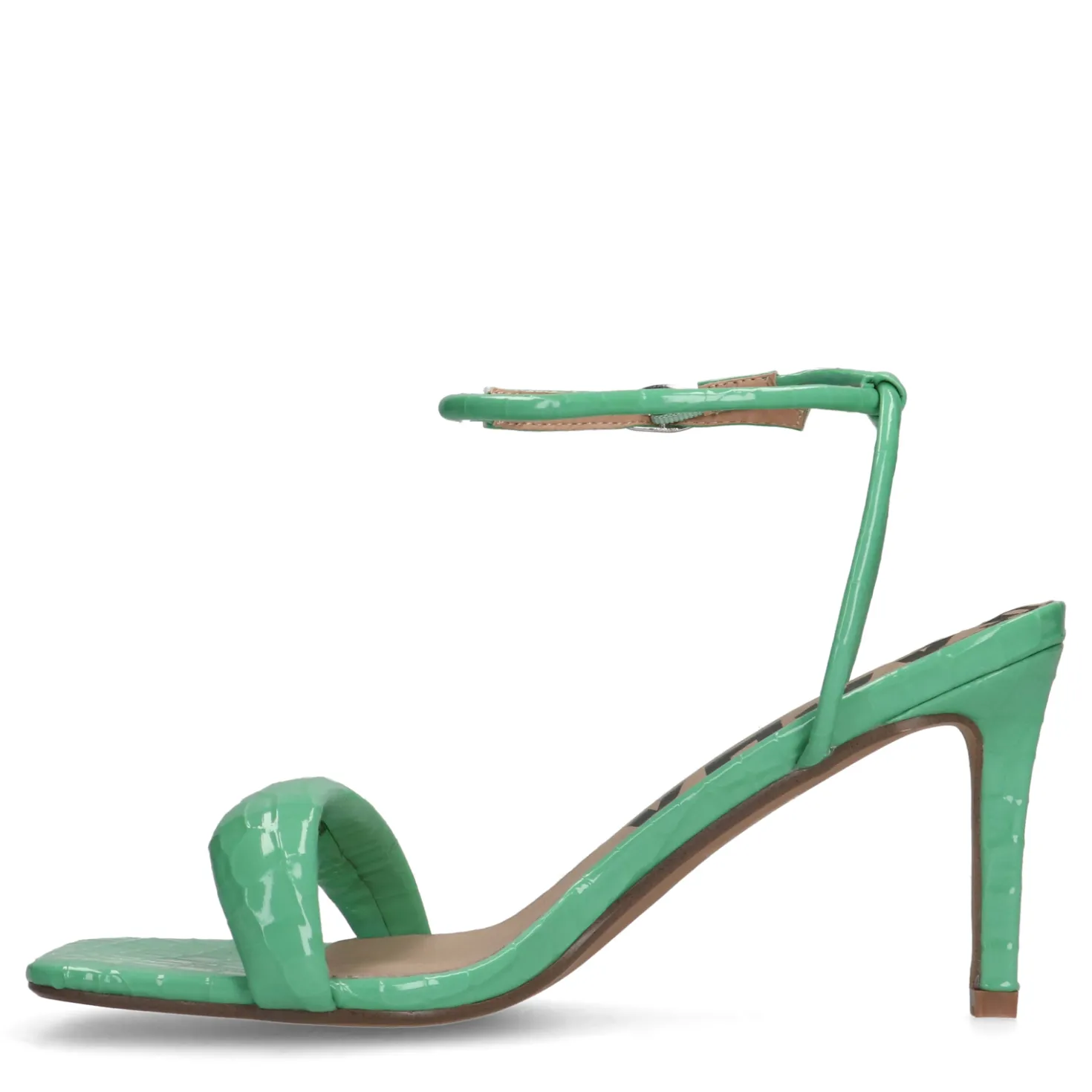 Groene sandalen met hak
