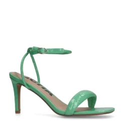 Groene sandalen met hak