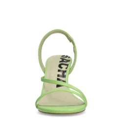 Groene sandalen met naaldhak