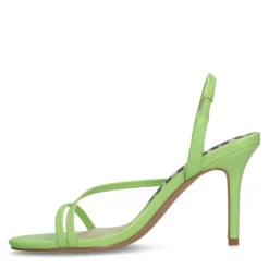 Groene sandalen met naaldhak