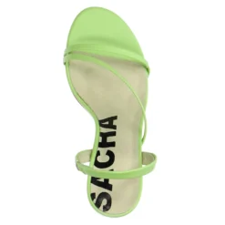 Groene sandalen met naaldhak
