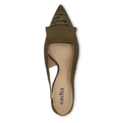 Groene slingbacks