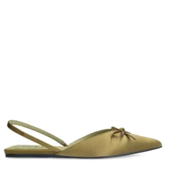 Groene slingbacks met strikje