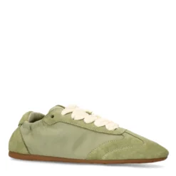 Groene sneakers met kanten veters