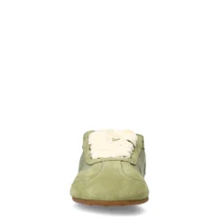 Groene sneakers met kanten veters