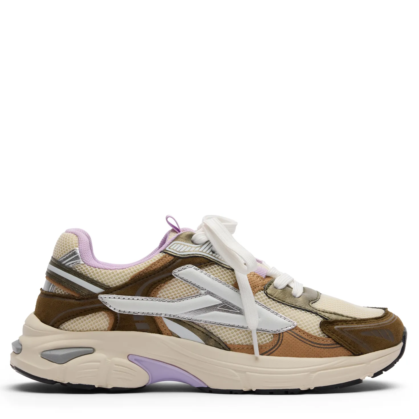 Groene sneakers met multicolor details