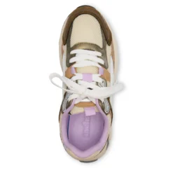 Groene sneakers met multicolor details