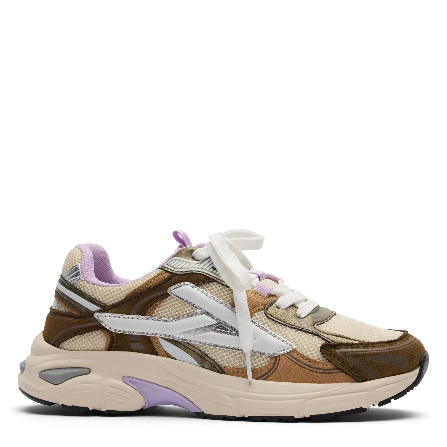 Groene sneakers met multicolor details