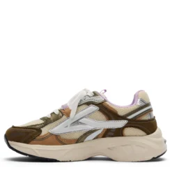 Groene sneakers met multicolor details