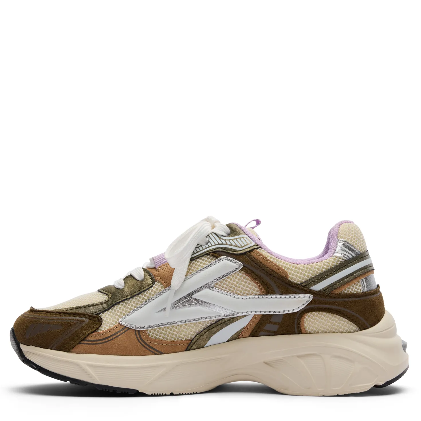 Groene sneakers met multicolor details