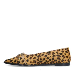 Leopard buckle ballerina's