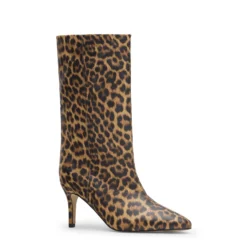 Leopard enkellaarsjes met hak