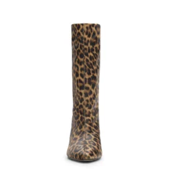 Leopard enkellaarsjes met hak