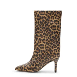 Leopard enkellaarsjes met hak