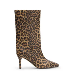 Leopard enkellaarsjes met hak
